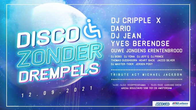 Perteon sponsor van Disco Zonder Drempels in AFAS Live!